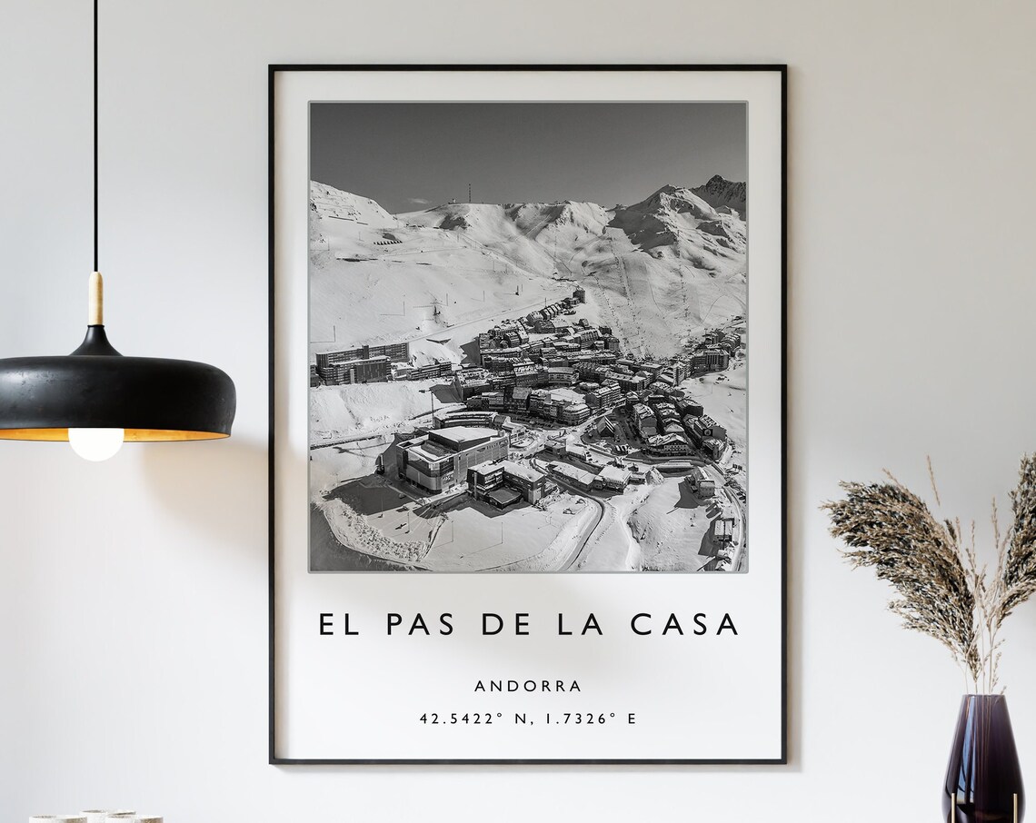Pas De La Casa Andorra Ski Travel Poster