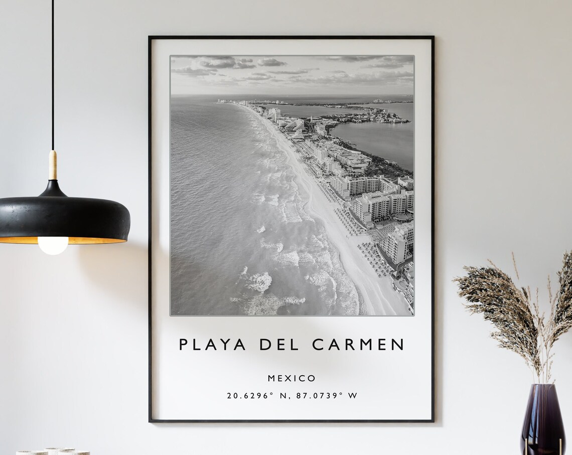 Playa Del Carmen Travel Poster, Mexico Beach Print