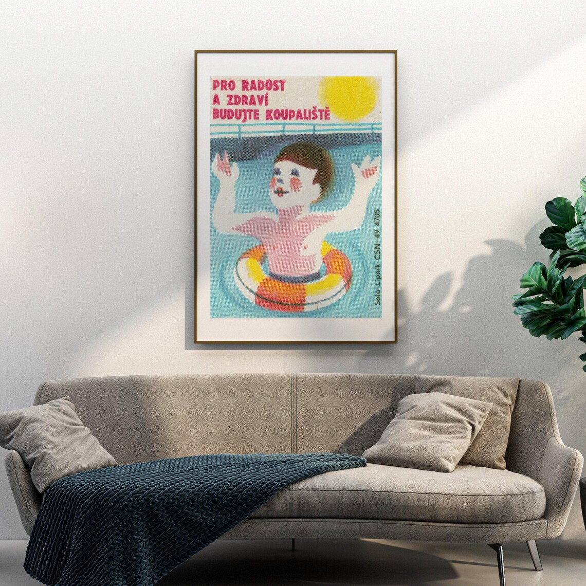 Swimming For Joy And Health Vintage Poster Print - Image 3