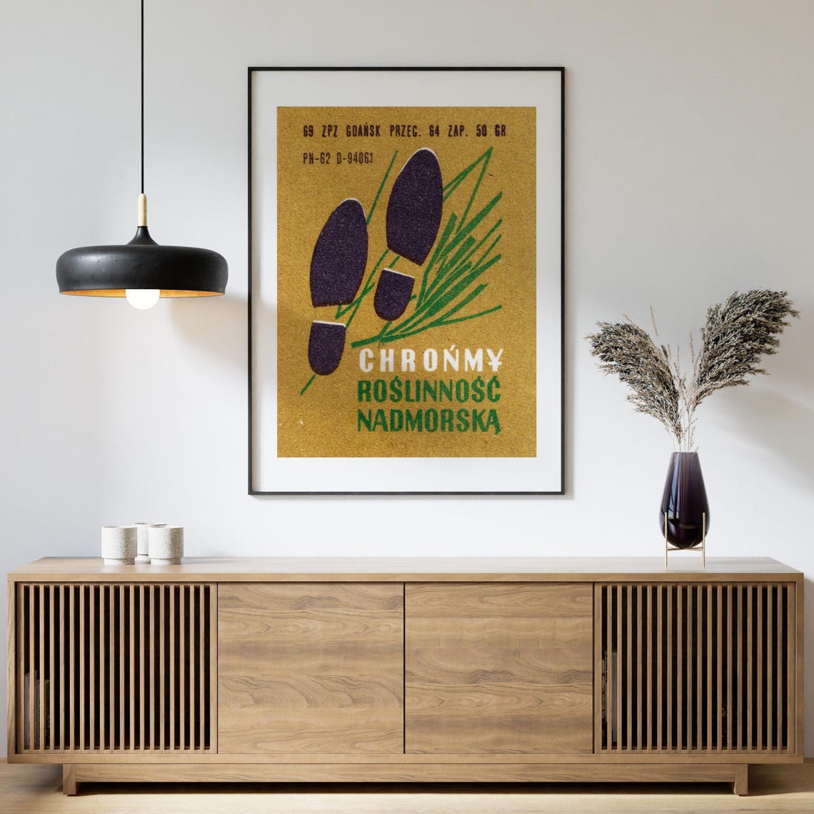 Protect Coastal Vegetation Polish Vintage Nature Matchbox Label Poster - Image 4