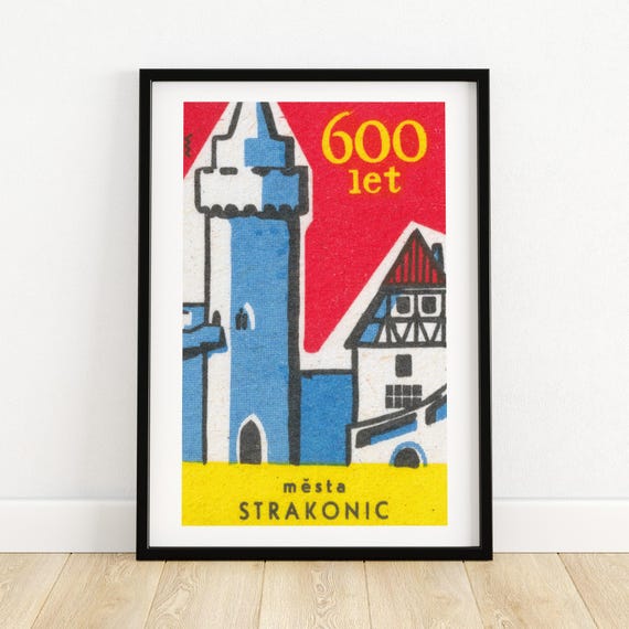 600 Year Old Castle Matchbox Print Aesthetic Wall Art Vintage Art Matchbox Wall Poster Vintage Poster Print