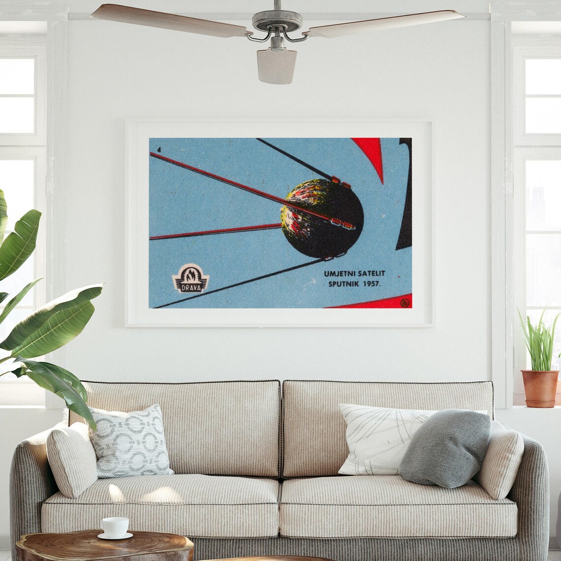 Sputnik Satellite Vintage Yugoslavia Poster Print - Image 3