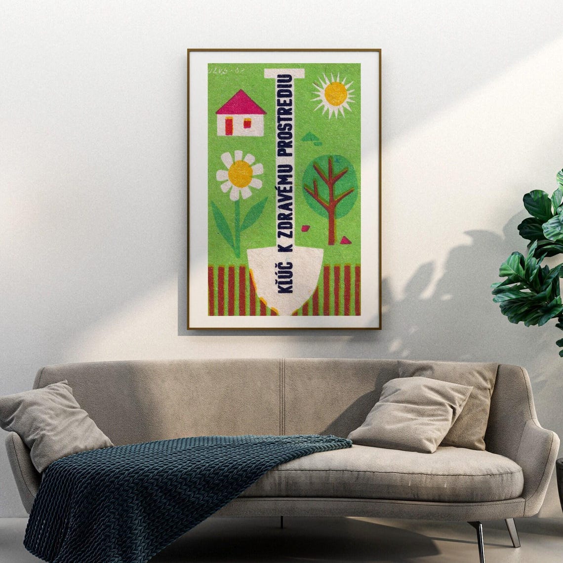 Key To Healthy Environment Vintage Slovak Matchbox Label Art Poster - Image 3