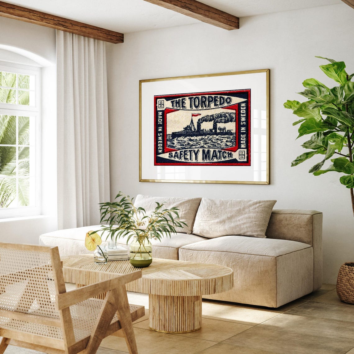The Torpedo Safety Match Swedish Torpedo Boat Matchbox Art Poster - Image 4