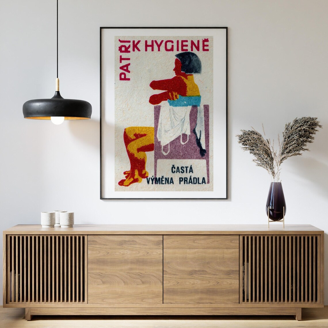 Woman Getting Changed Vintage Czech Matchbox Art Print - Image 4