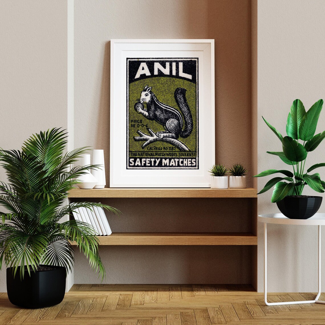 Anil Squirrel Vintage India Matchbox Poster - Image 2