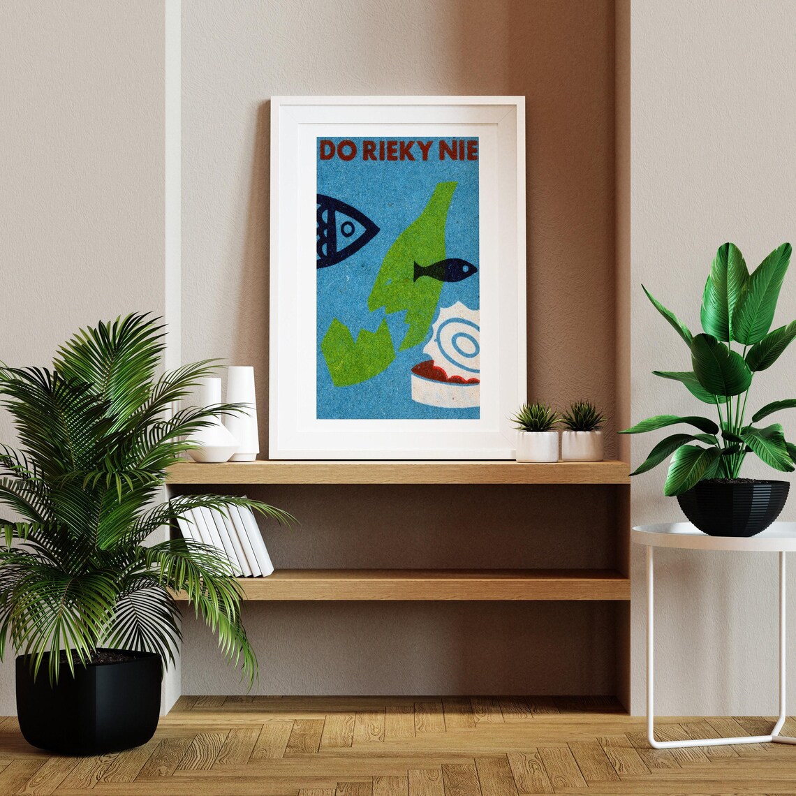 Polluted Water Fish Vintage Czech Art Print - Image 2