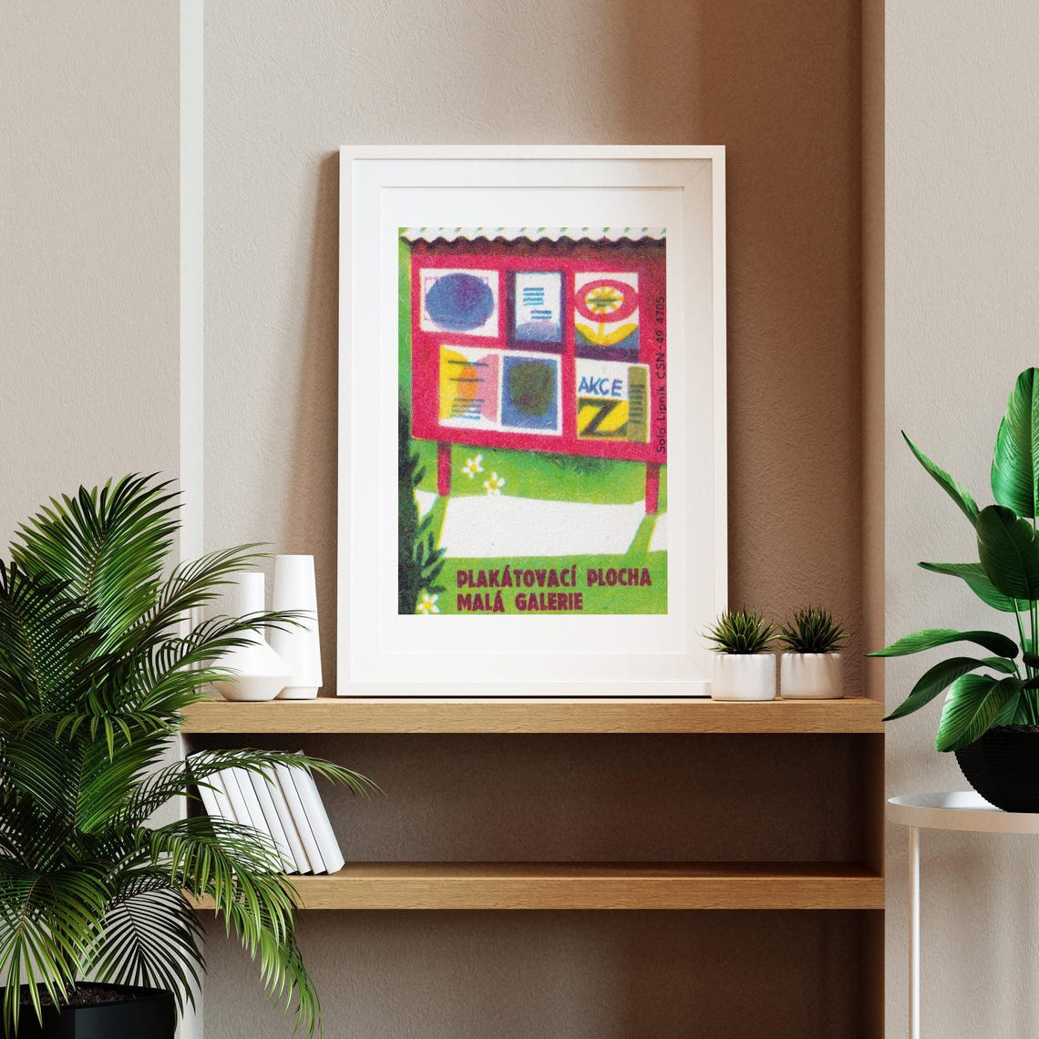 Small Gallery Notice Board Posters Vintage Czech Matchbox Poster - Image 2