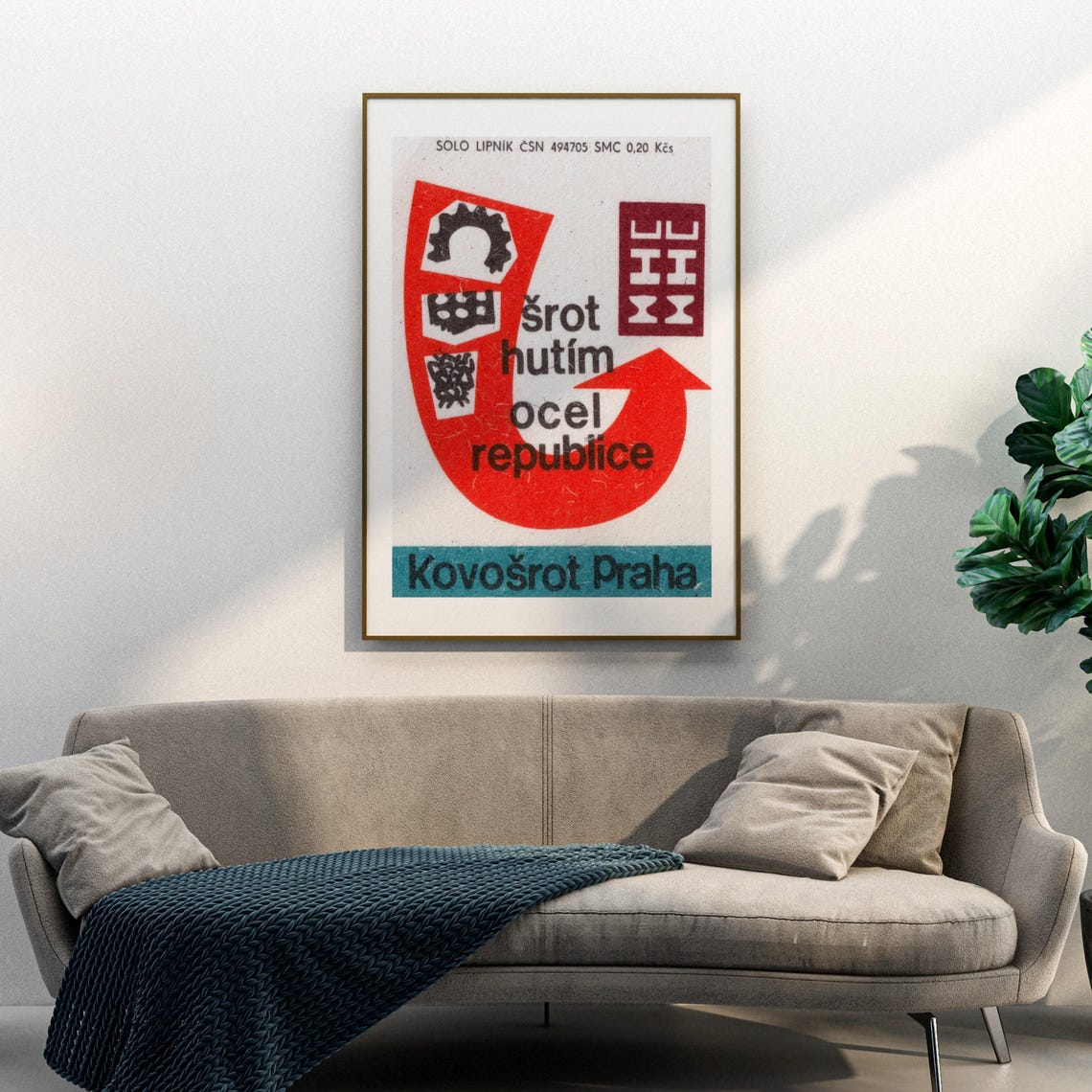 Kovosrot Prague Scrap Steel Republic Red Arrow Vintage Poster - Image 3