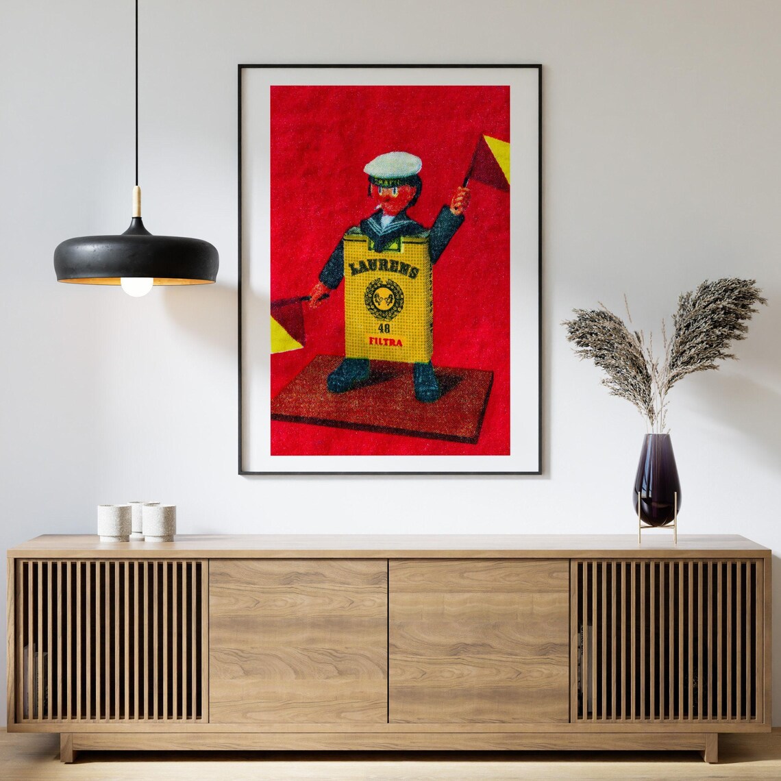 Laurens 48 Filtra Vintage Sailor Signal Flags Tobacco Ad Art Poster - Image 4