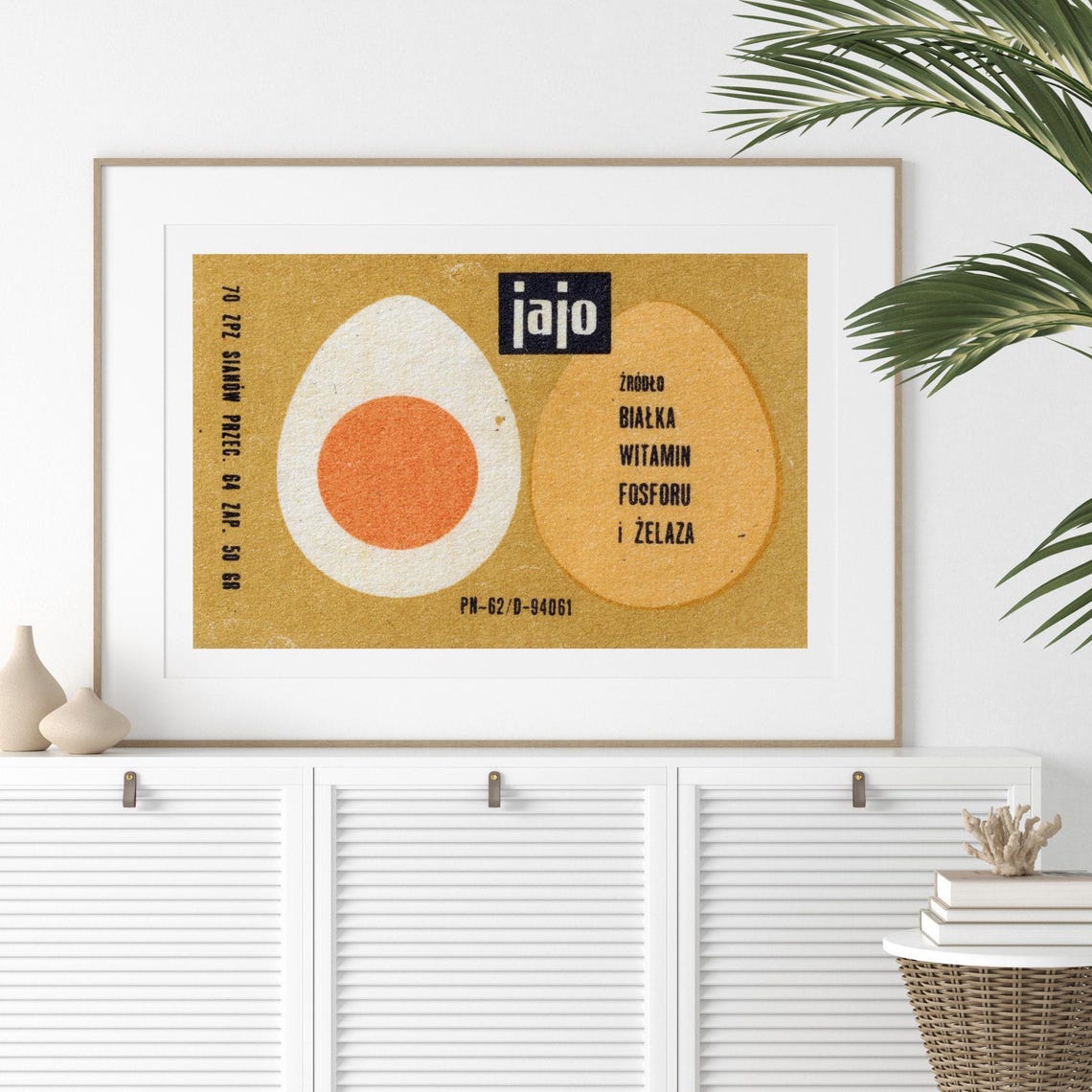 Jajo Polish Egg Nutrition Vintage Health Matchbox Label Art Poster - Image 2