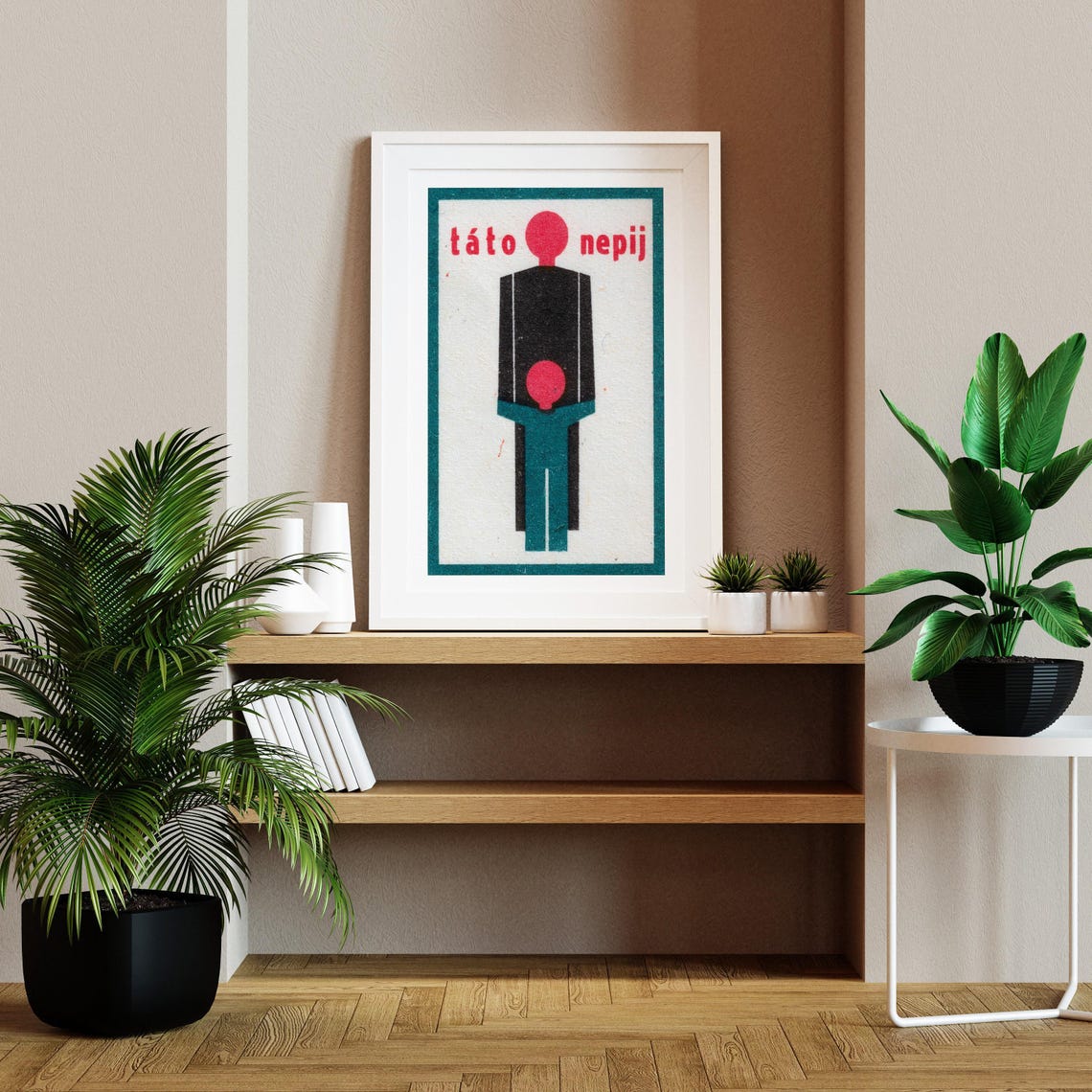 Tato Nepij Dad Do Not Drink Vintage Minimalist Message Art Poster - Image 2