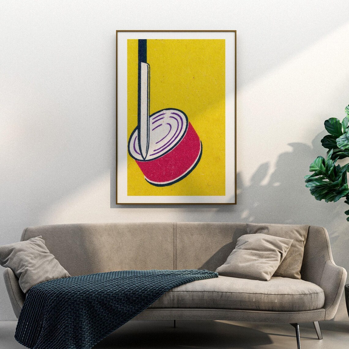 Opening Can With Knife Vintage Eastern Europe Art Print - Image 3