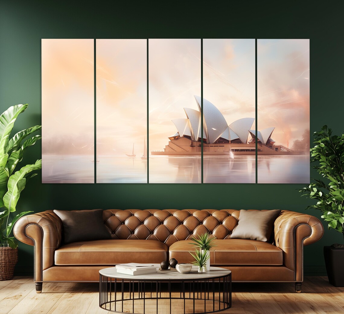 Sydney Opera House, Vintage Oil Painting Style Art Print - Image 5