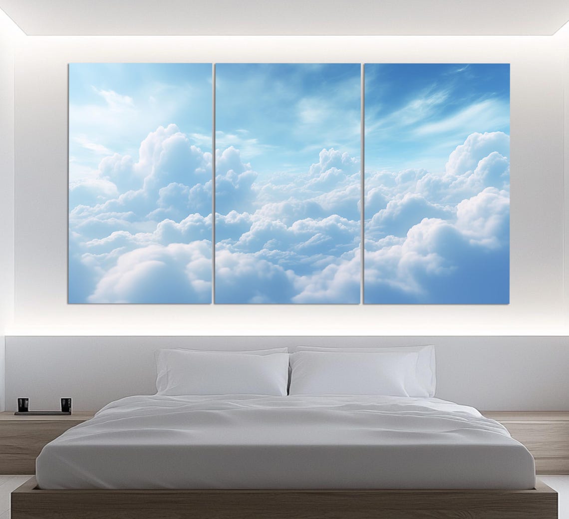 Clouds In The Sky Print Sky Wall Art Bedroom Wall Decor Clouds Painting Clouds Wall Art Clouds Print - Image 3