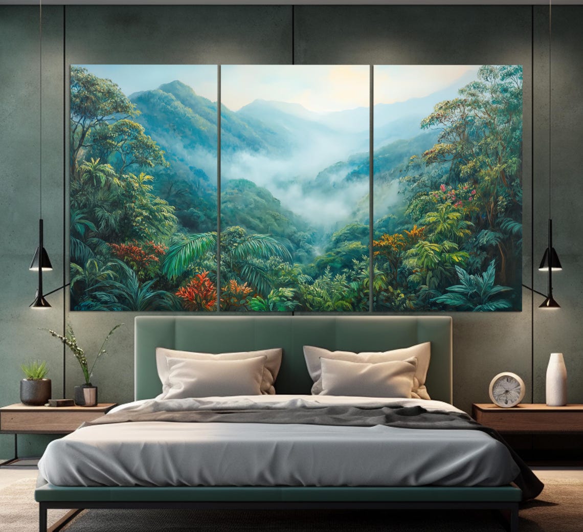 Monteverde Cloud Forest Misty Green Mountain Valley Costa Rica Poster - Image 3