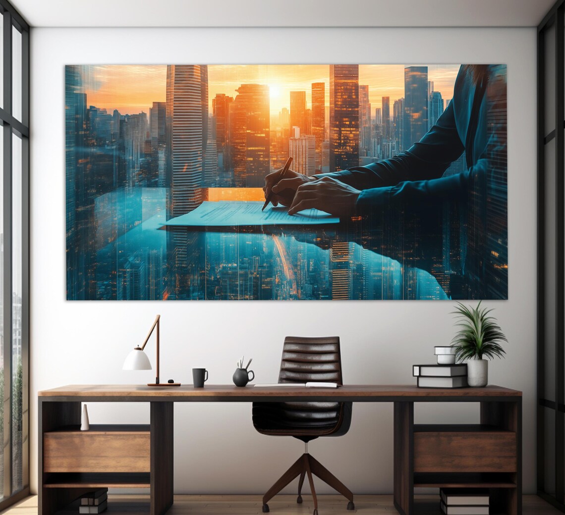 Signing A Contract Office Wall Decor, Business Gift - Image 4