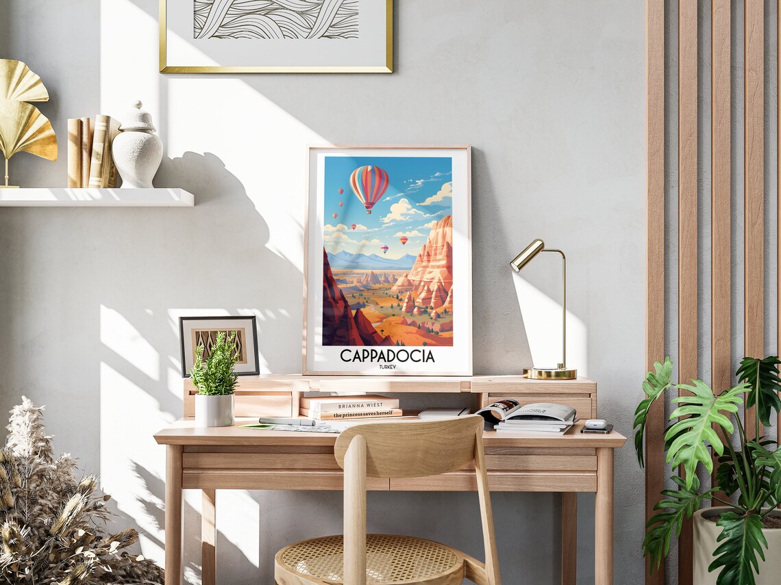 Cappadocia Turkey Balloon Valley Fairy Chimneys Sky Travel Poster - Image 3