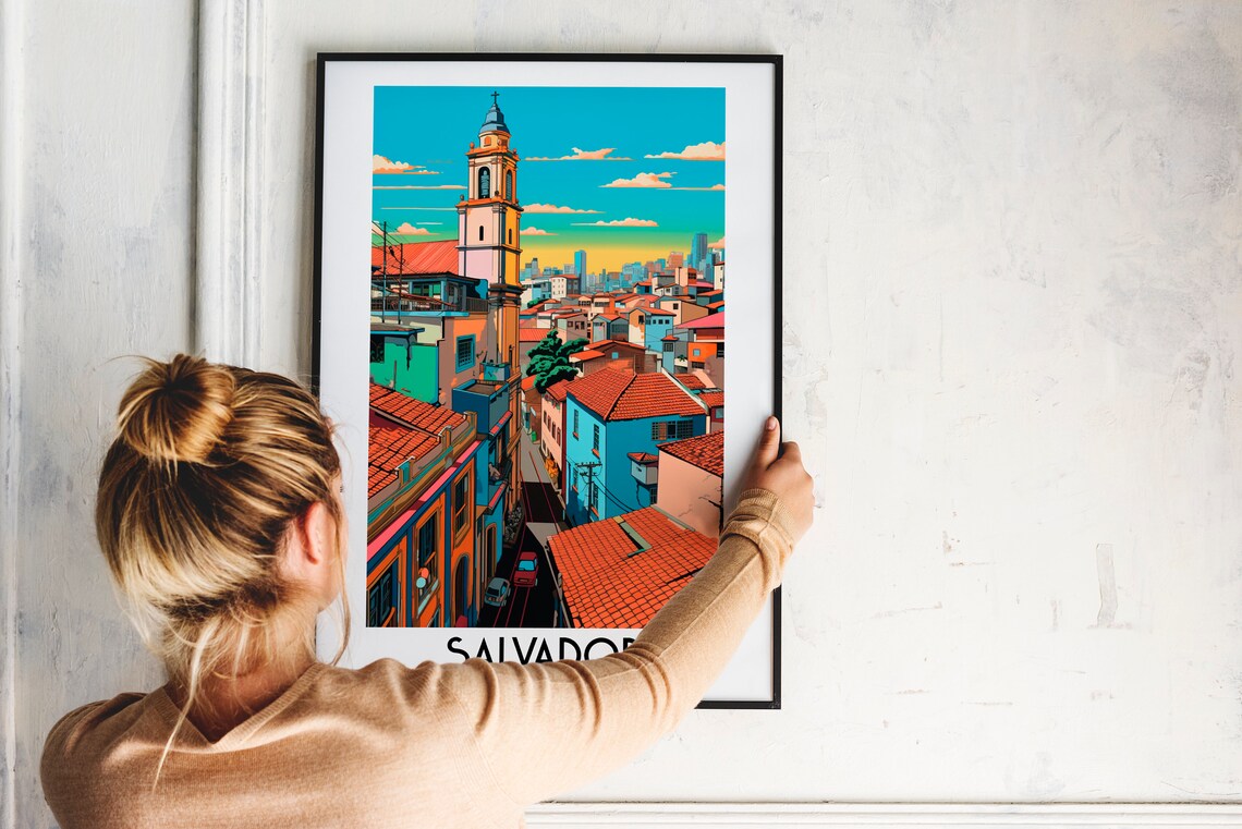 Salvador Brazil Travel Poster, South America Art - Image 2