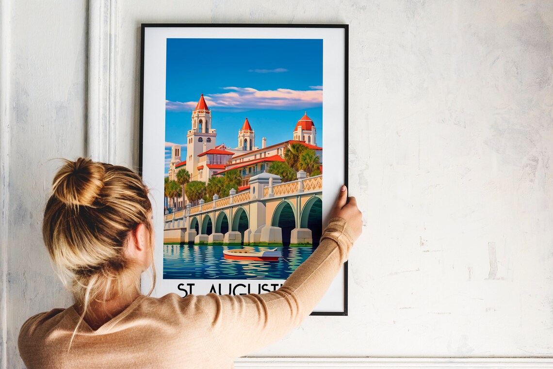 St Augustine Travel Poster, Florida Home Decor - Image 2