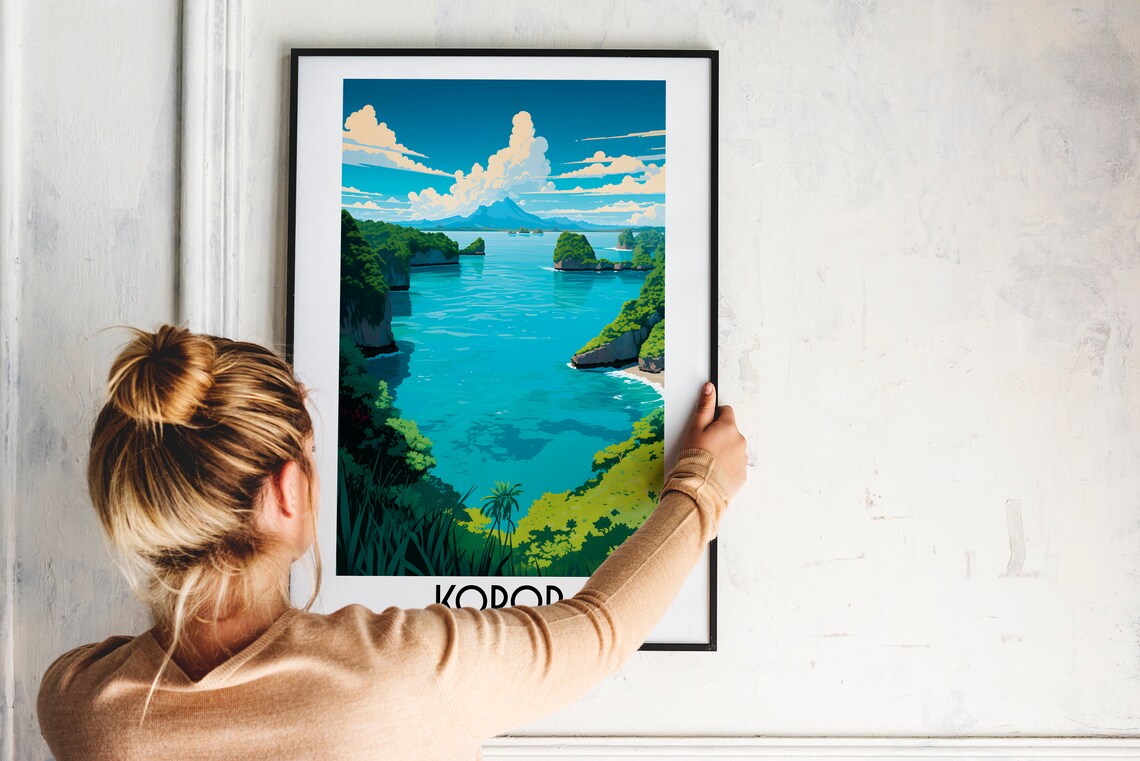 Koror Travel Poster, Palau Oceania Decor - Image 2