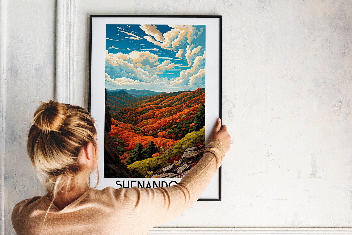 Shenandoah National Park Autumn Blue Ridge Blue Travel Poster - Image 2