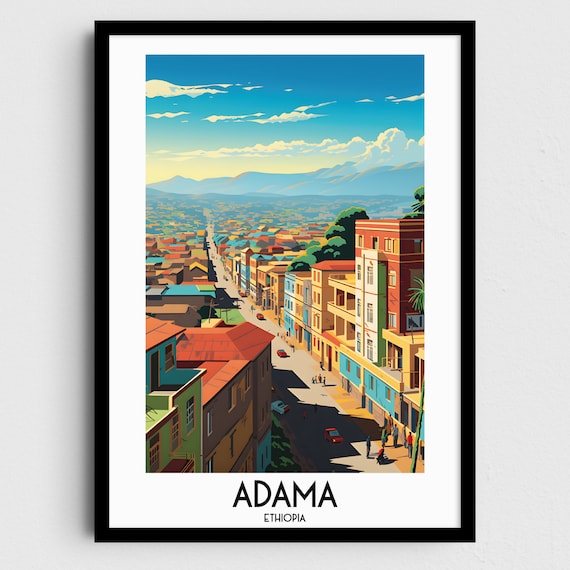 Adama Travel Wall Art Ethiopia Painting Gifts Africa Home Decor Prints Posters Handmade Art Ethiopian