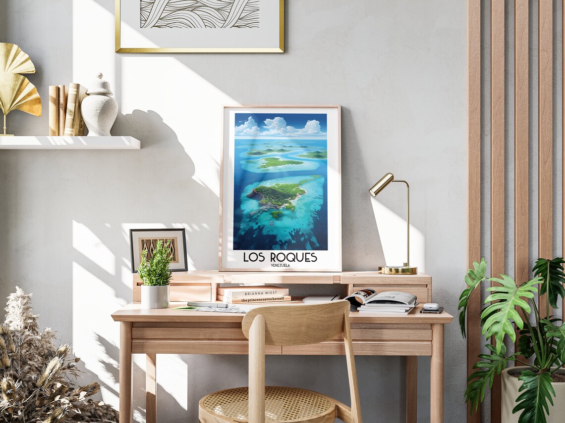 Los Roques Travel Poster, Venezuela Caribbean Art - Image 3