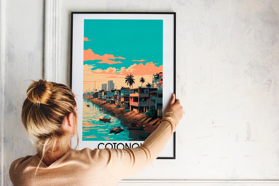 Cotonou Travel Poster, Benin Wall Art Print - Image 2
