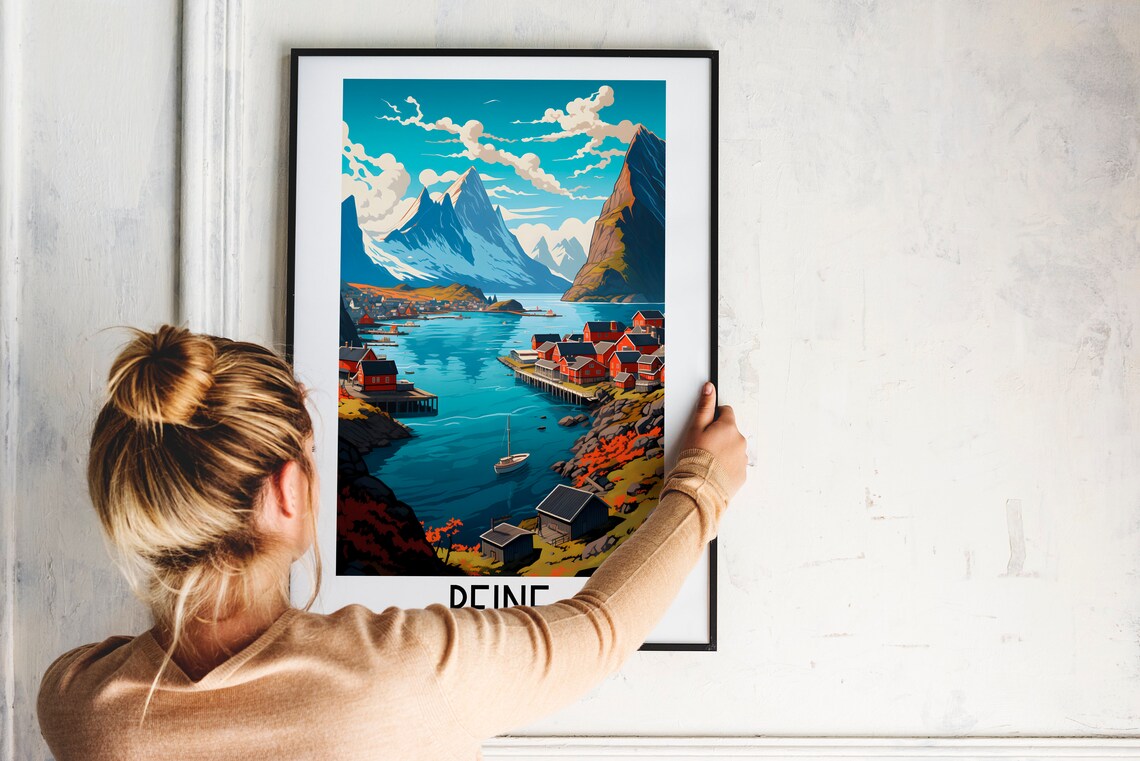 Reine Travel Poster, Norway Scandinavian Decor - Image 2