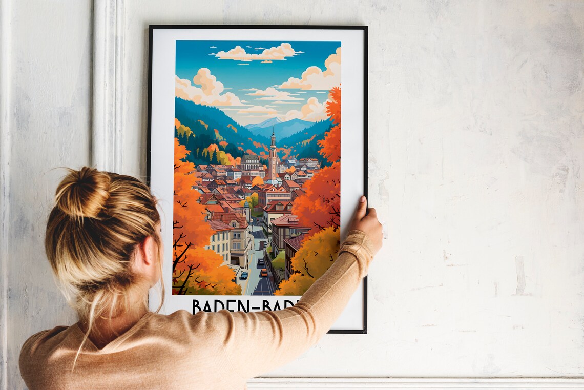 Baden Baden Travel Poster, Germany Home Decor - Image 2