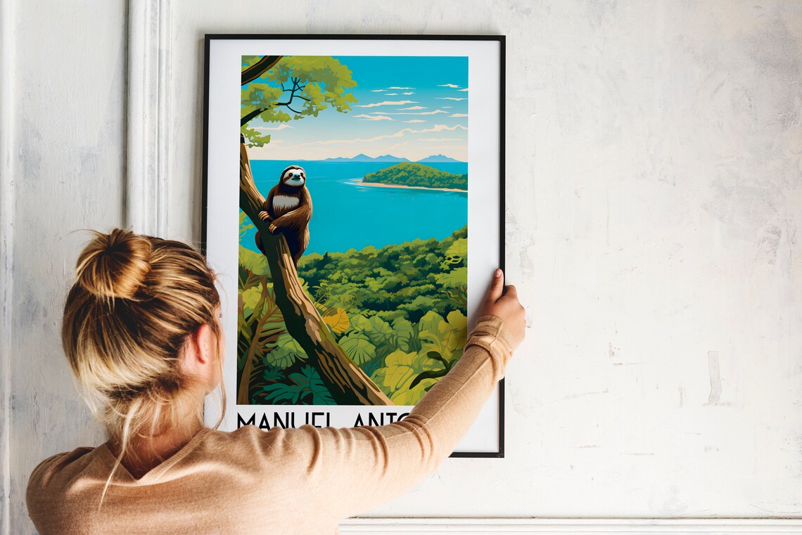 Manuel Antonio National Park Travel Wall Art Costa Rica Painting Gifts Central America Home Decor Costa Rican Posters Handmade Art - Image 2