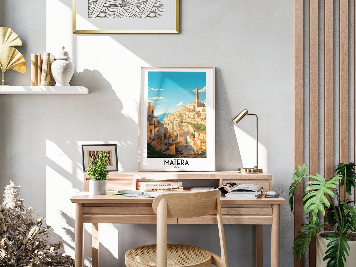 Matera Travel Poster, Italy Home Decor Print - Image 3