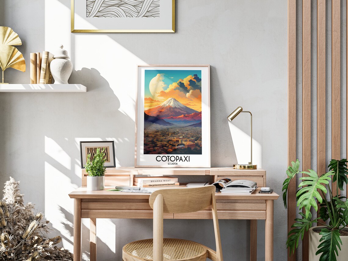 Cotopaxi Travel Poster, Ecuador South America - Image 3