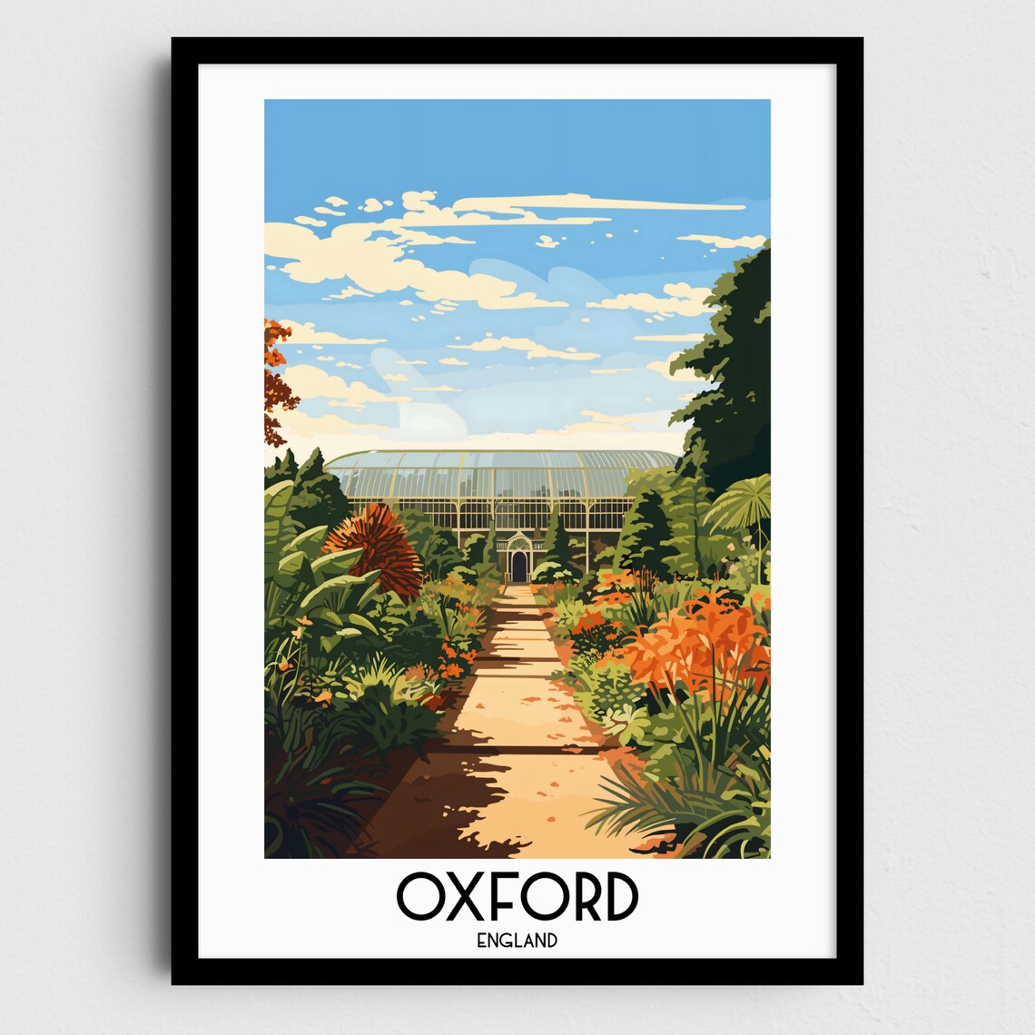 Oxford Travel Poster, England Home Decor