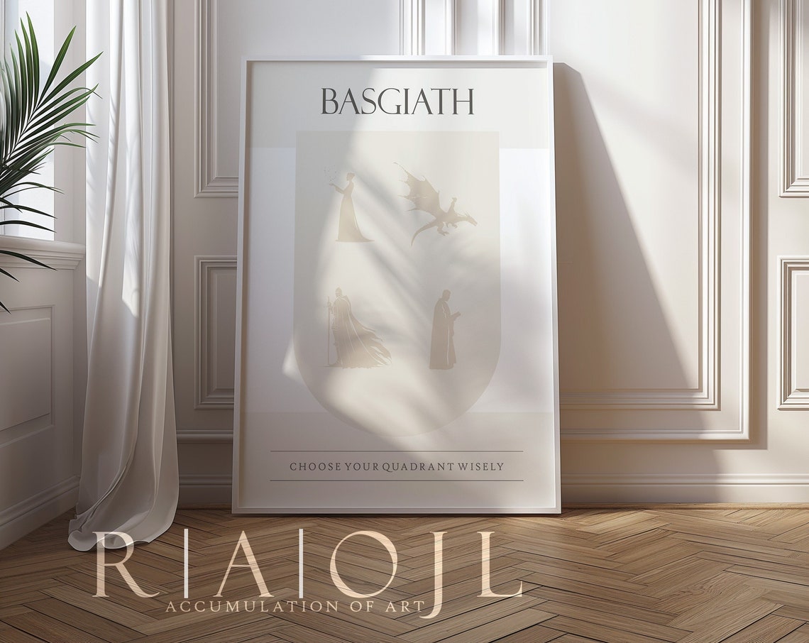Basgiath Choose Your Quadrant Wisely Minimalist Shield Poster