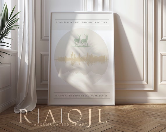 Throne Of Glass Poster Print Acotar Artwork Decor Crescent City Book Citation Bookworm Merch Multiple Sizes