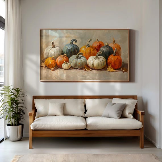 Pumpkin Harvest Samsung Frame Tv Art Fall Decor