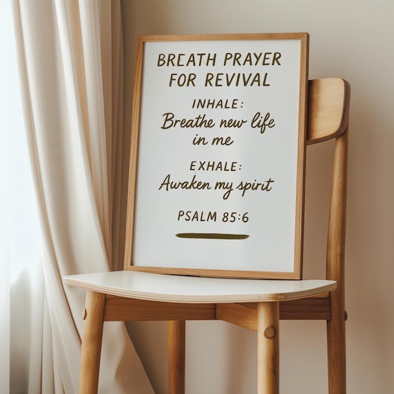 Breath Prayer for Revival Psalm 856 Christian Scripture Wall Art