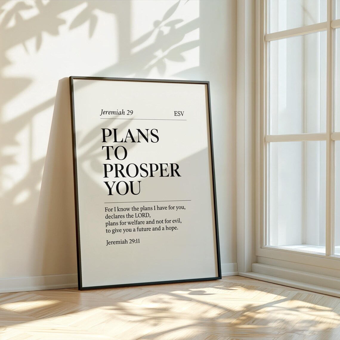 Plans To Prosper You Wall Art Christian Bible Verse Print Scripture Encouragement Jeremiah Decor