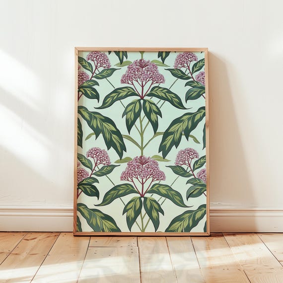 William Morris Elderberry Flower Print Botanical Art Nouveau