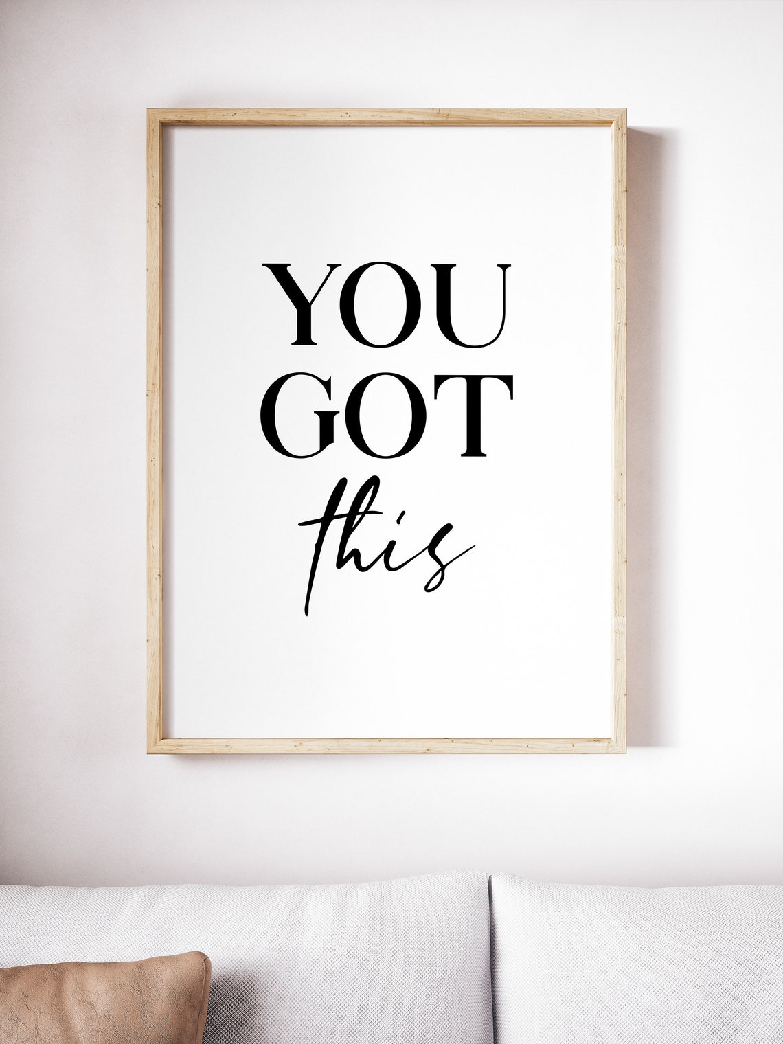 You Got This Encouragement Black Serif Script Typography Poster - Image 2