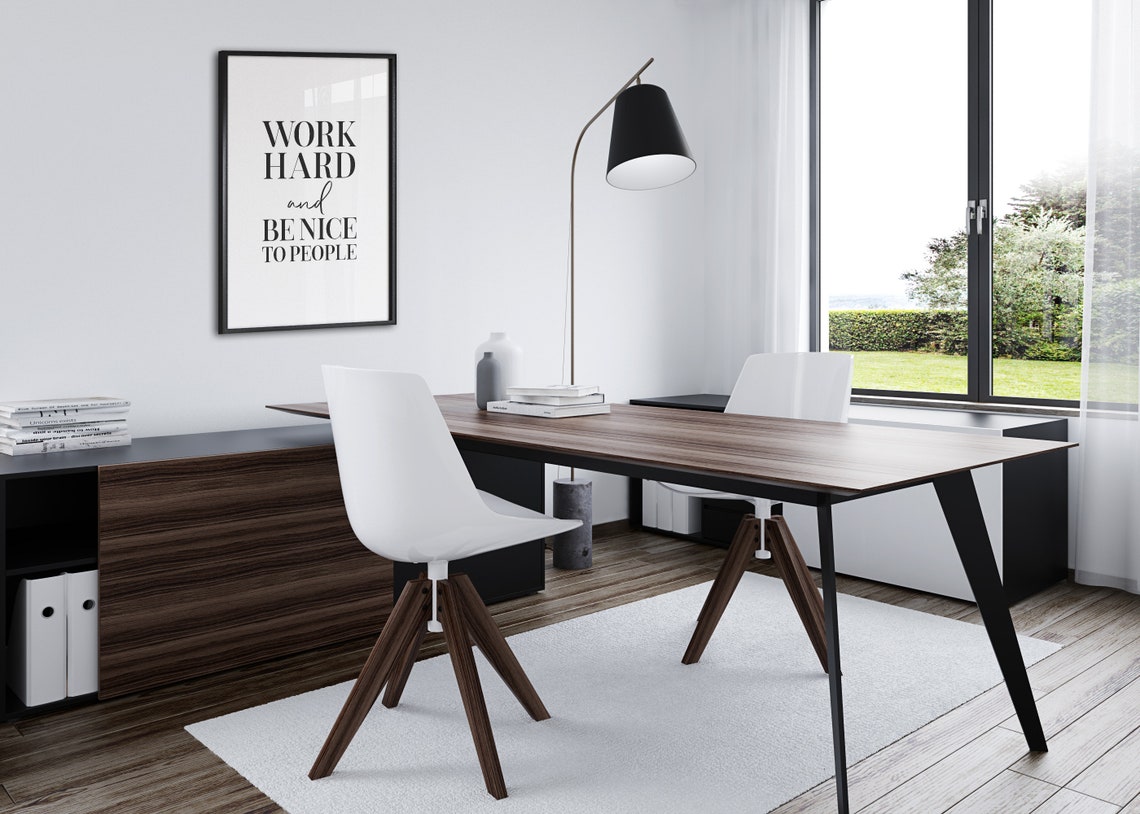 Work Hard and Be Kind Poster Motivational Office Wall Decor Gift - Image 4