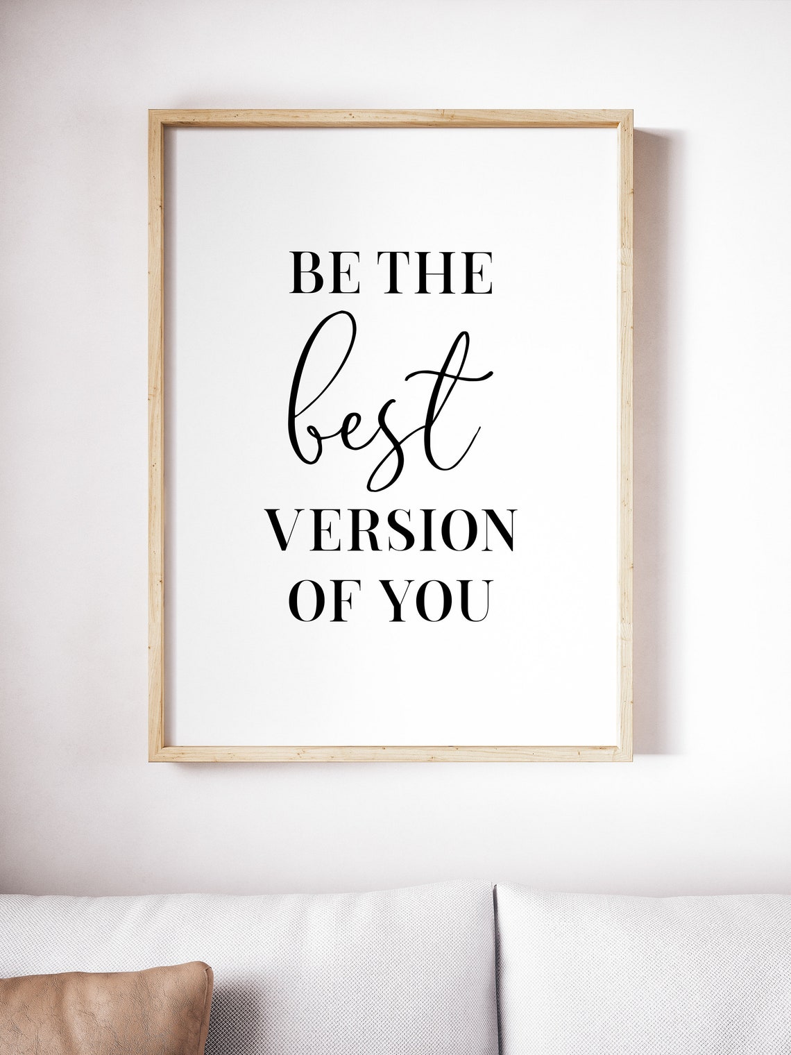 Be The Best Version Of You Inspirational Black Typography Poster - Image 2