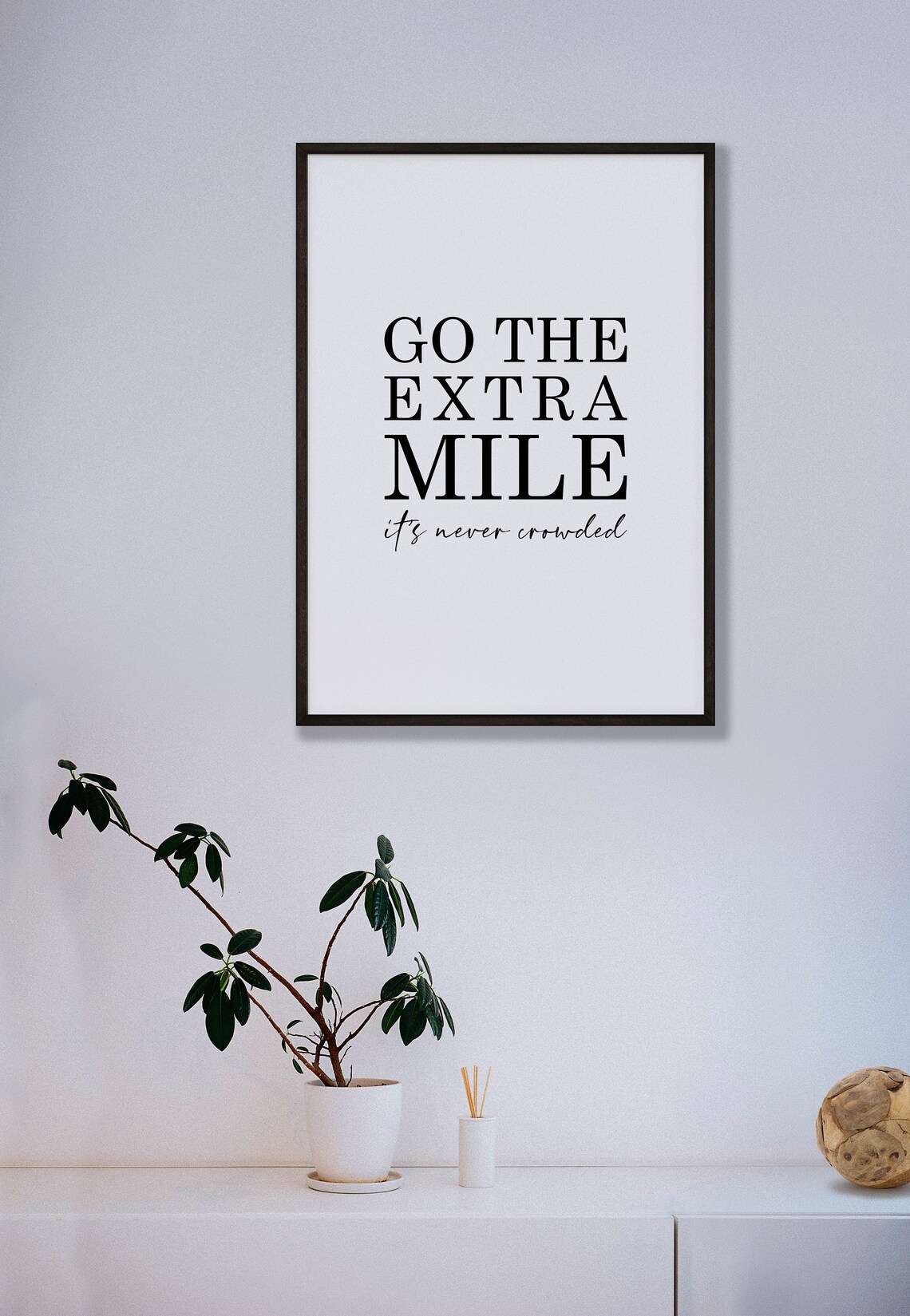 Go The Extra Mile Quote Print Motivational Success Office Wall Decor - Image 3