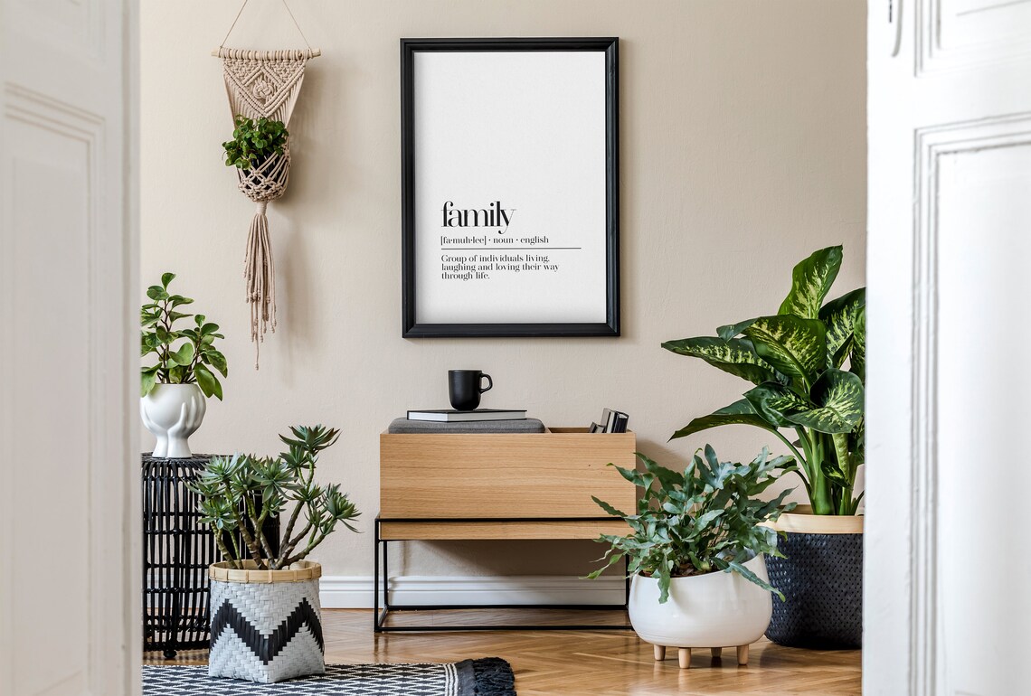 Family Definition Print Wall Art Family Wall Art Home Office Decor Living Room Decor Dictionary Art Family Quote Print - Image 3