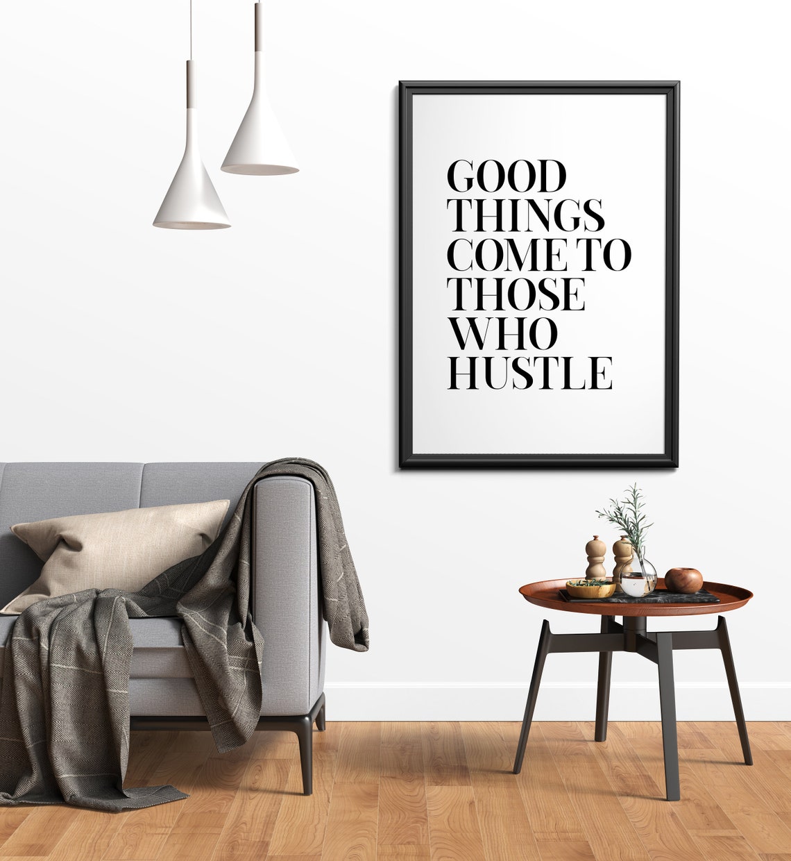 Good Things Come to Those Who Hustle Poster Entrepreneur Wall Decor - Image 3