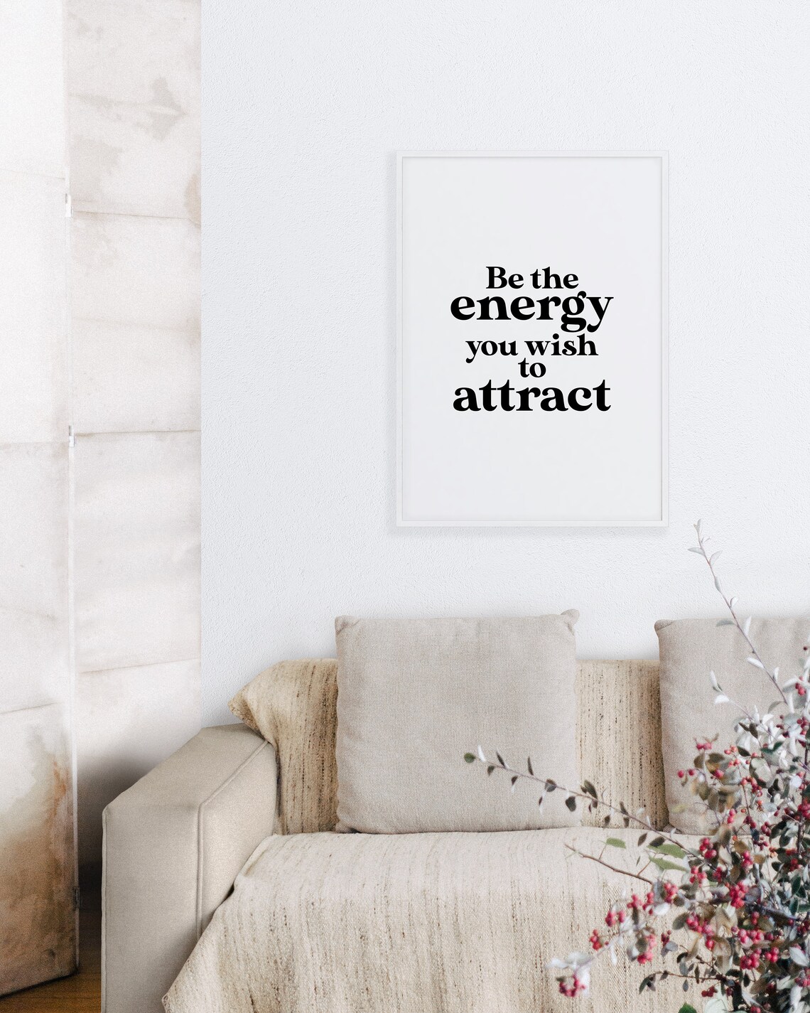 Motivational Poster Be The Energy You Wish To Attract Manifest Wall Art Law Of Attraction Print Affirmation Wall Art Motivational Print - Image 3