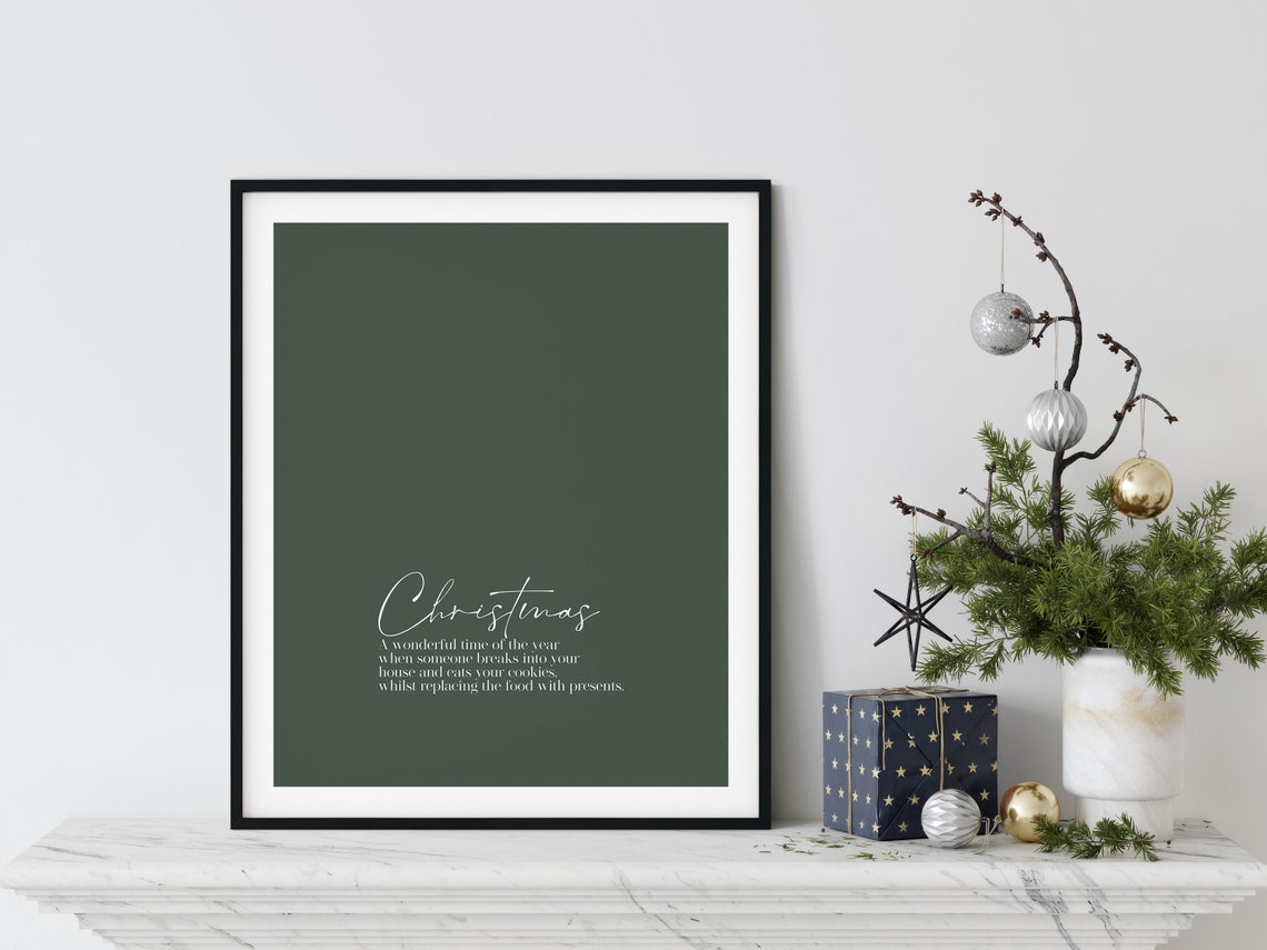 Funny Christmas Definition Cookies Bandit Holiday Quote Print - Image 3