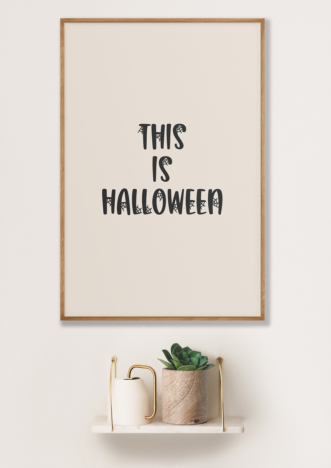 This Is Halloween Song Quote Minimalist Cream Typography Poster - Image 4